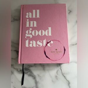 Kate Spade Pink 'All in Good Taste' Hardcover